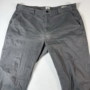 Flint Tinder Pants Mens 38x32 Gray 365 Slim Fit Trousers 5 Pocket Chino Faded